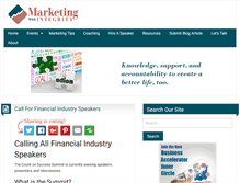 Tablet Screenshot of marketingwithintegrity.com
